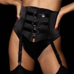 Honey Birdette Max Waspie Black (Garter)